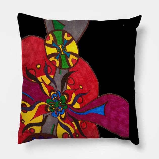 Under the Microscope Pillow by Go Ask Alice Psychedelic Threads