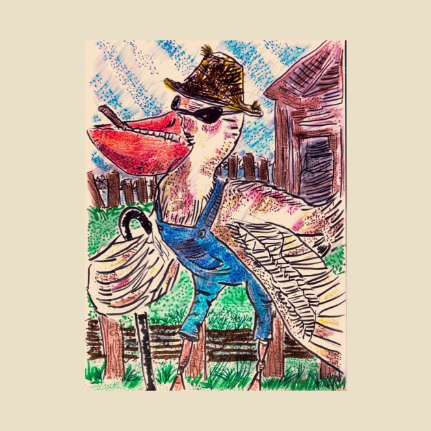 Old Farmer Pelican by HeartonSleeves