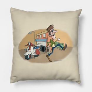 Scooter cafe Pillow