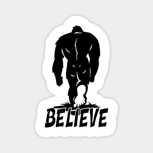 Retro Bigfoot Silhouette Magnet