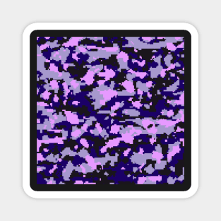 Blue Purple Digital Camouflage Magnet