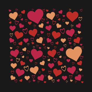 Small Cute Hearts Pattern T-Shirt