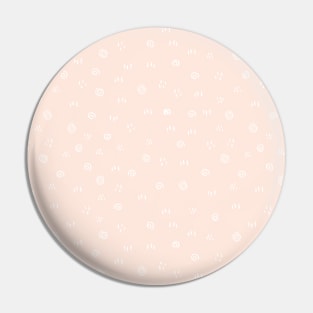 White Doodles on Pink Pin