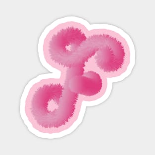 F Pink Animal Initials Magnet