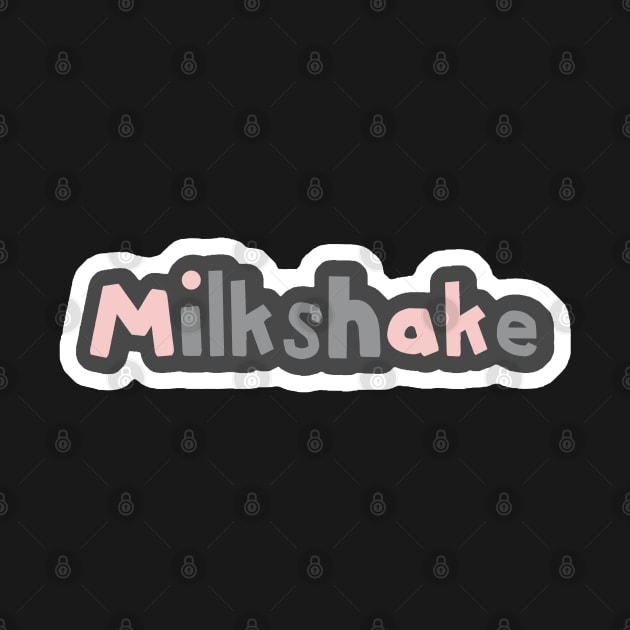 80s Strawberry Milkshake Pink Typography by ellenhenryart