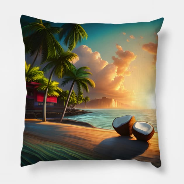 Coconut Moment Pillow by SmartPufferFish