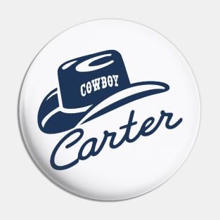 Retro Cowboy Carter Navy Pin