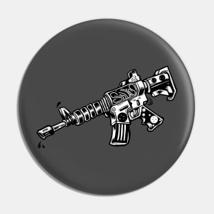 Dope AK 47 water gun illustration Pin