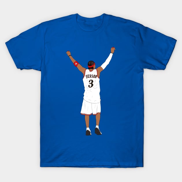 Vintage Wash Iverson T-Shirt Basketball Player Heavy Cotton Shirt