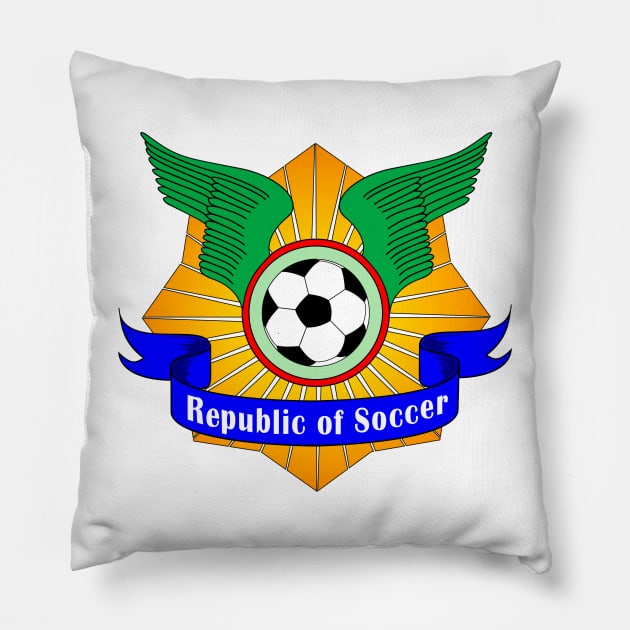 Republic of Soccer Pillow by denip