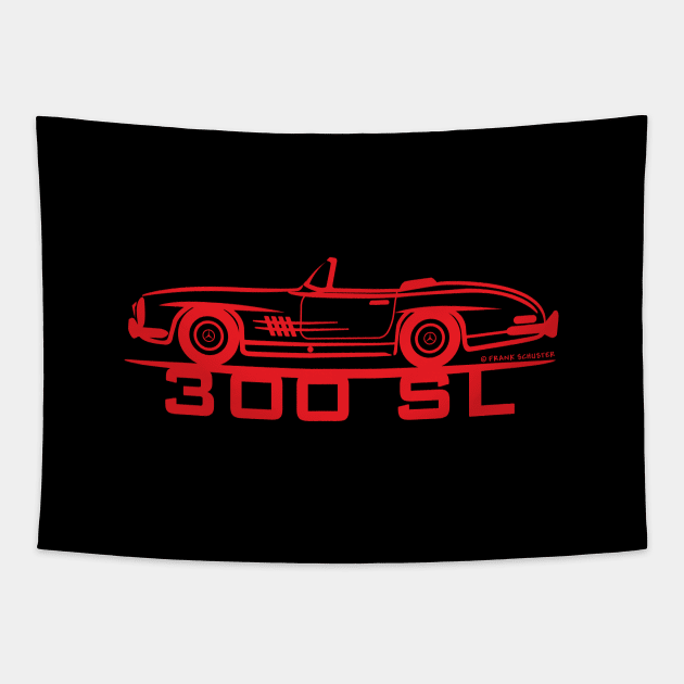 Mercedes-Benz 300 SL Convertible W198 Tapestry by PauHanaDesign