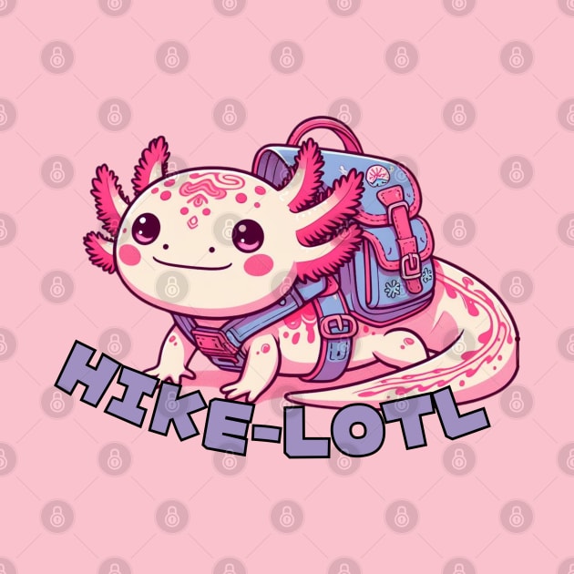 Hiking axolotl by Japanese Fever