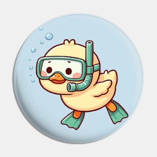 funny duck Snorkeling Pin