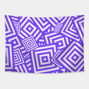 Funky Purple Tilted Squares Neo Geo Pattern Tapestry