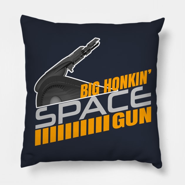 Colonel Jack O'Neill (With Two Ls) Big Honkin' Space Gun Quote Pillow by Meta Cortex