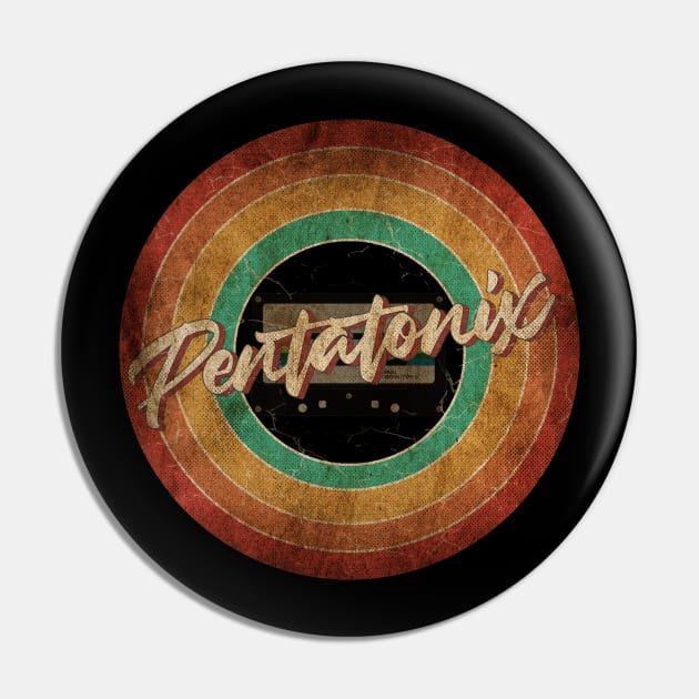 Pentatonix Vintage Circle Art Pin by antongg