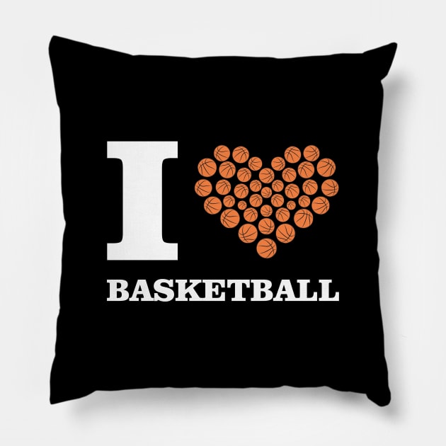 I Love Basketball Pillow by DesignWood-Sport