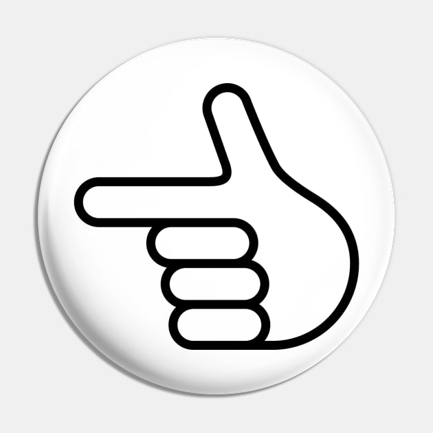 Finger Pointing Sign Pin by Radradrad