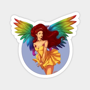 Rainbow Sexy Angel Pinup Magnet