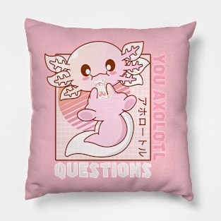 Kawaii Axolotl Strawberry Milk Shake Carton Japanese Anime Pillow