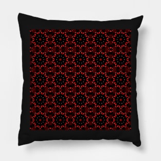 Ominous Red Kaleidoscope pattern (Seamless) 43 Pillow