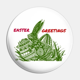 Easter Bunny Easter Greetings Pin