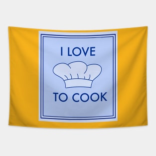 I love to Cook illustration Tapestry