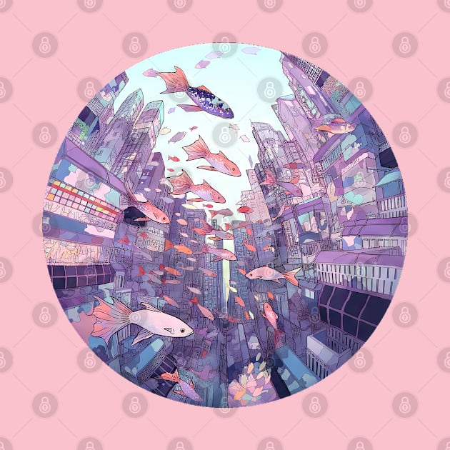 Underwater city in a bubble by etherElric