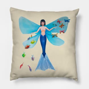 winged mermaid Pillow