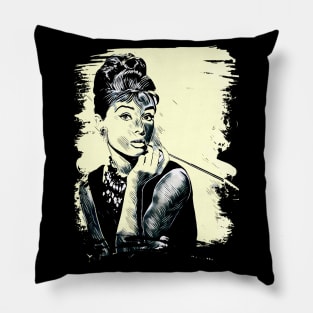 Audrey Hepburn artwork Pillow