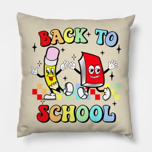 Back To School With  Fun Retro Look Pillow