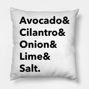 Guacamole ingredients Pillow