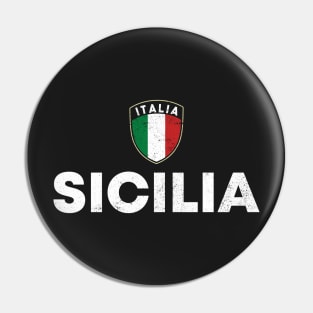 Sicilia Pride Sicilian Roots Siciliano Heritage Pin