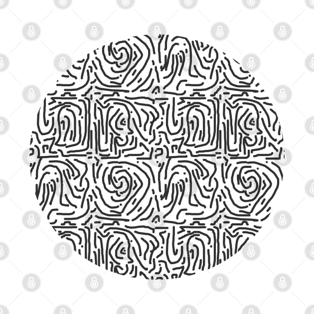 Black Ball Pen Doodling (Doodle Dash) by The Ministry of Fashion Prints