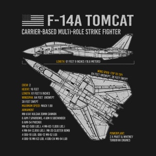 F14 Tomcat Blueprint T-Shirt