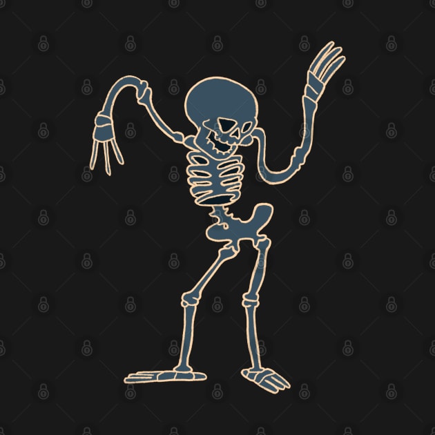 Dancing Skeleton by fiatluxillust