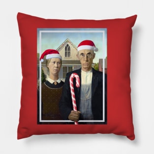 American Gothic Christmas Pillow