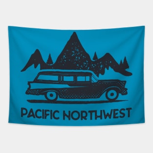 PNW Retro Station Wagon Tapestry