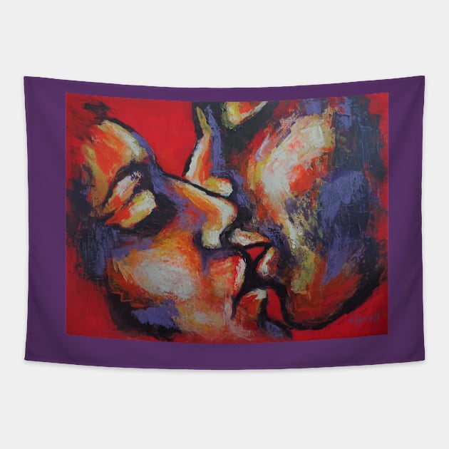 Lovers - Red - The Colour Of Love 3 Tapestry by CarmenT