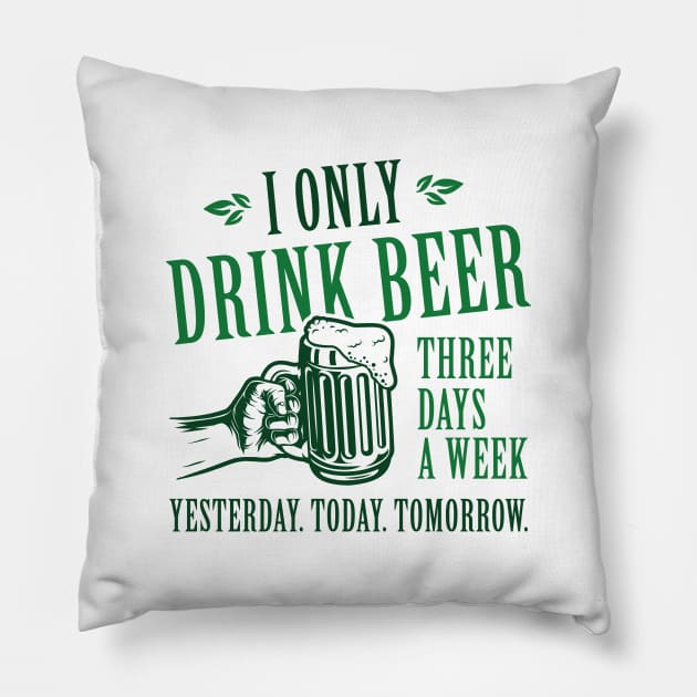 I Only Drink Beer Pillow by Cherrific