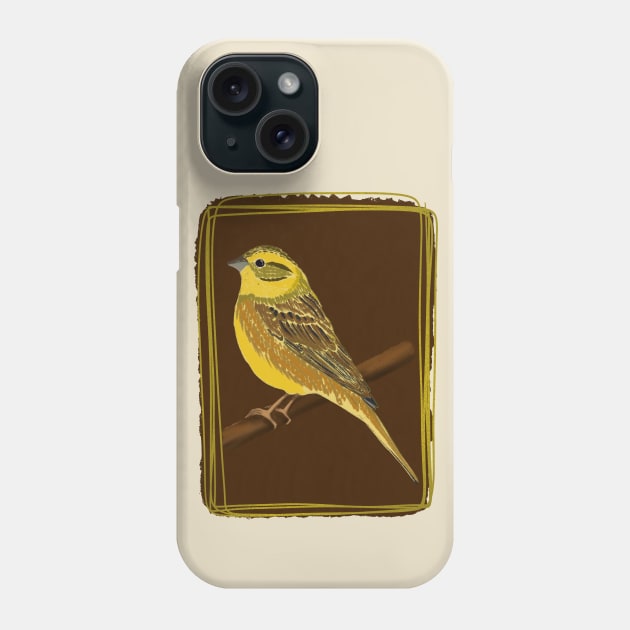 Little yellow bird Phone Case by Zjuka_draw