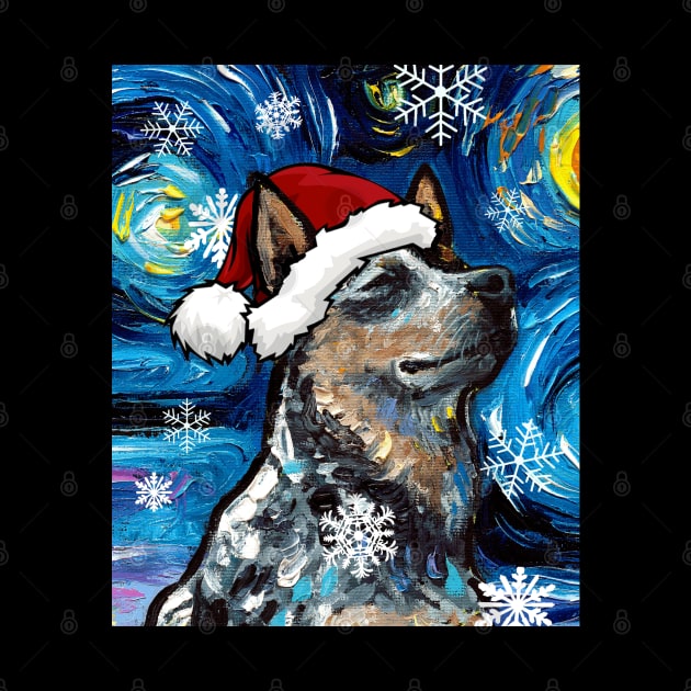 Santa Blue Heeler by sagittariusgallery