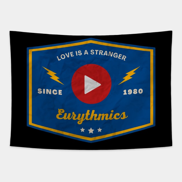 Eurythmics // Play Button Tapestry by Blue betta