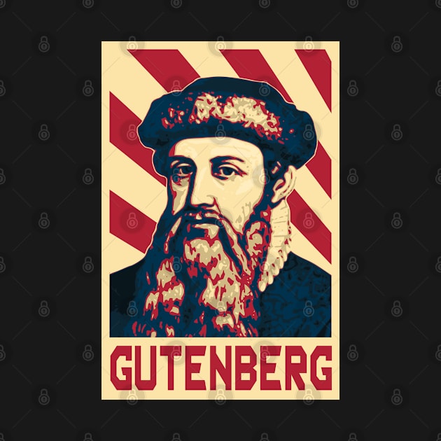 Johannes Gutenberg Retro by Nerd_art