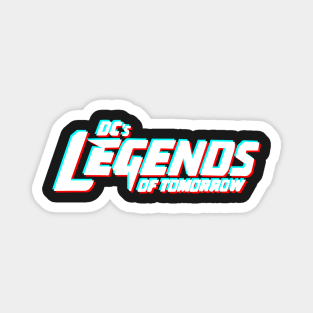 Legends of Tomorrow Logo - Glitch White Magnet