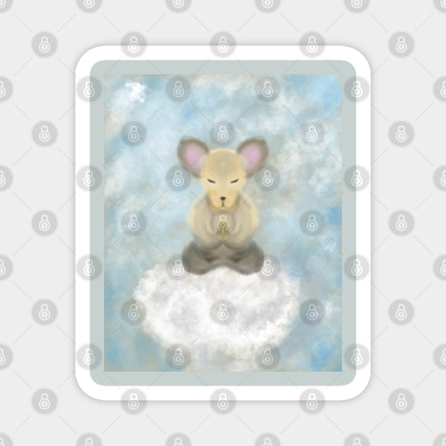 The Meditating Mouse Magnet by Kcinnik