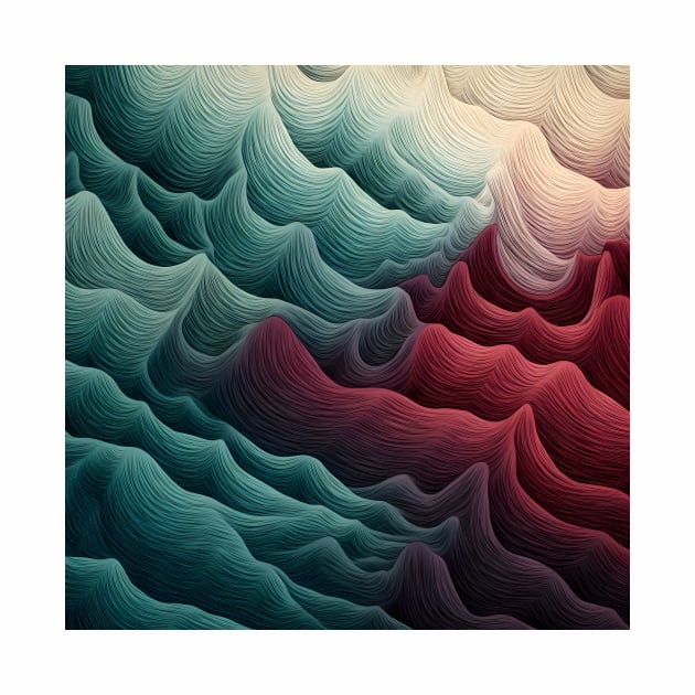 Cool Toned Abstract Wave Illustration by AbstractGuy