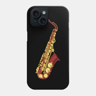 saxo rojo - sax red Phone Case