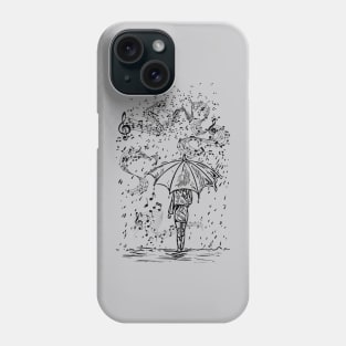 Musical Rain - Vintage Line Art Phone Case