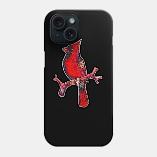 Red Cardinal bird Phone Case